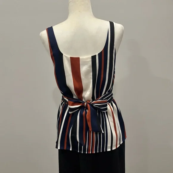Express Navy and White Striped Blouse - Picture 5 of 7